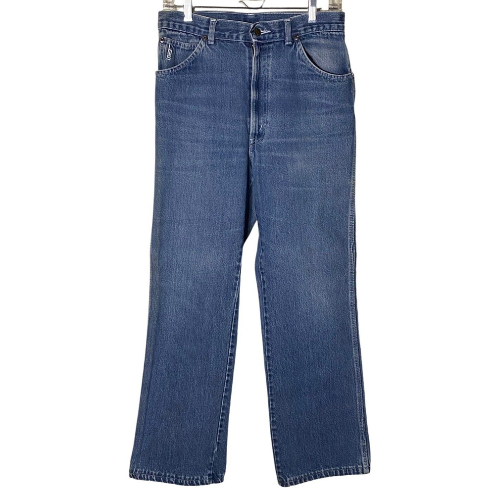 Boho Vintage 70s H.I.S Womens 31 Retro Wide Leg Cabincore High Rise Indie Jeans